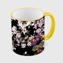 Кружка 3D Краски весны, цвет: 3D-желтый кант