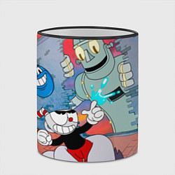 Кружка 3D Борьба с боссами Cuphead, цвет: 3D-черный кант — фото 2