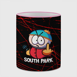 Кружка 3D Мультфильм Южный парк Эрик South Park, цвет: 3D-розовый кант — фото 2
