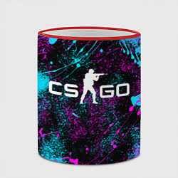 Кружка 3D КС ГО НЕОН CS GO NEON, цвет: 3D-красный кант — фото 2
