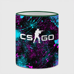 Кружка 3D КС ГО НЕОН CS GO NEON, цвет: 3D-зеленый кант — фото 2
