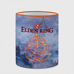 Кружка 3D Elden Ring, Logo, цвет: 3D-оранжевый кант — фото 2