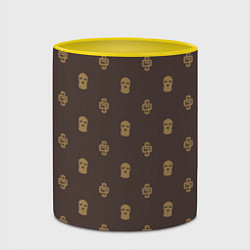 Кружка 3D Mono Monogramm Dope Camo Dope Street Market, цвет: 3D-белый + желтый — фото 2