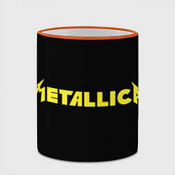 Кружка 3D The emblem of a rock band Metallica, цвет: 3D-оранжевый кант — фото 2