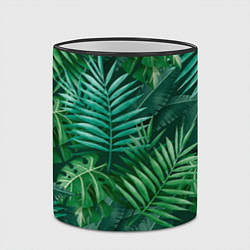 Кружка 3D Tropical plants pattern, цвет: 3D-черный кант — фото 2