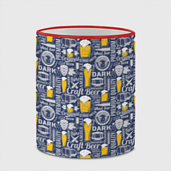 Кружка 3D Пиво Craft Beer, цвет: 3D-красный кант — фото 2