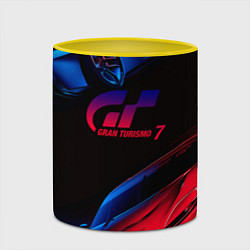Кружка 3D Gran Turismo 7, цвет: 3D-белый + желтый — фото 2
