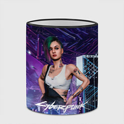 Кружка 3D Judy Cyberpunk2077 Джуди, цвет: 3D-черный кант — фото 2