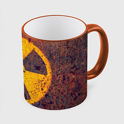 Кружка 3D Радиактивно!, цвет: 3D-оранжевый кант