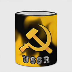 Кружка 3D USSR - СЕРП И МОЛОТ Пламя, цвет: 3D-черный кант — фото 2