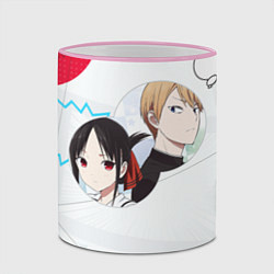 Кружка 3D Kaguya and Shirogane Love, цвет: 3D-розовый кант — фото 2