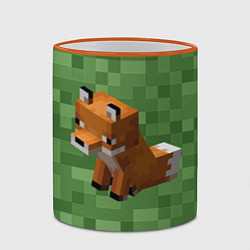 Кружка 3D Лиса из Minecraft, цвет: 3D-оранжевый кант — фото 2