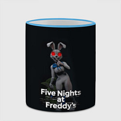 Кружка 3D Five Nights at Freddys: Security Breach - кролик В, цвет: 3D-небесно-голубой кант — фото 2