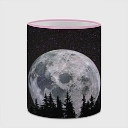Кружка 3D Лес на фоне бескрайнего космоса, цвет: 3D-розовый кант — фото 2