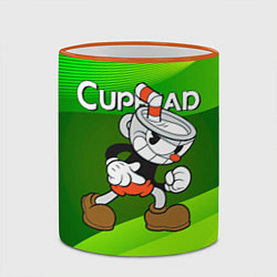 Кружка 3D Хитрая чашечка cuphead, цвет: 3D-оранжевый кант — фото 2