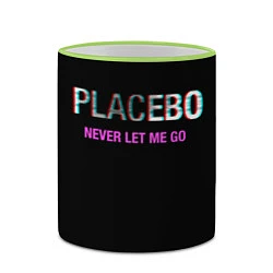 Кружка 3D Placebo Never Let Me Go, цвет: 3D-светло-зеленый кант — фото 2