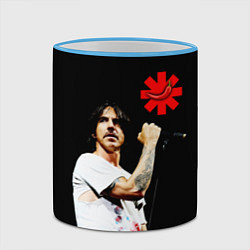 Кружка 3D Red Hot Chili Peppers RHCP, цвет: 3D-небесно-голубой кант — фото 2