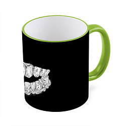 Кружка 3D Зубы Каонаси, цвет: 3D-светло-зеленый кант