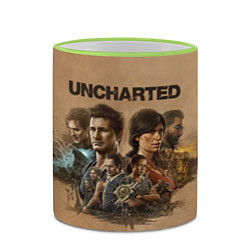 Кружка 3D Uncharted Анчартед, цвет: 3D-светло-зеленый кант — фото 2