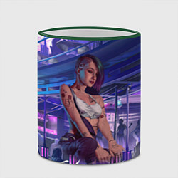 Кружка 3D Jydy Джуди Cyberpunk2077, цвет: 3D-зеленый кант — фото 2