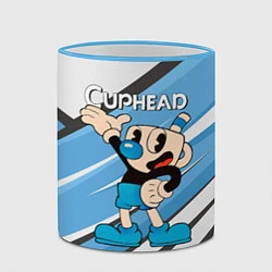 Кружка 3D Cuphead синяя чашечка, цвет: 3D-небесно-голубой кант — фото 2