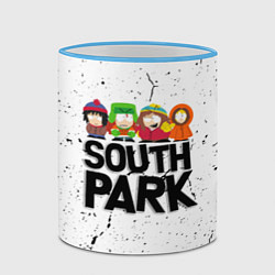 Кружка 3D Южный парк мультфильм - персонажи South Park, цвет: 3D-небесно-голубой кант — фото 2