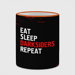 Кружка 3D Eat Sleep Darksiders Repeat Краска, цвет: 3D-оранжевый кант — фото 2