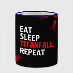 Кружка 3D Eat Sleep Titanfall Repeat Милитари, цвет: 3D-синий кант — фото 2