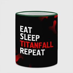 Кружка 3D Eat Sleep Titanfall Repeat Милитари, цвет: 3D-зеленый кант — фото 2