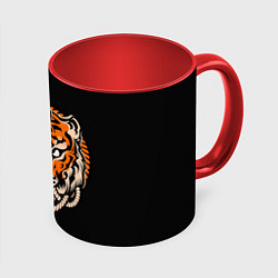 Кружка 3D Символ тигра, цвет: 3D-белый + красный
