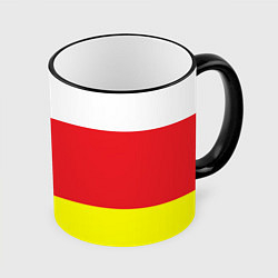 Кружка 3D СЕВЕРНАЯ ОСЕТИЯ РЕСПУБЛИКА, цвет: 3D-черный кант