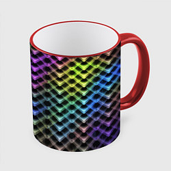 Кружка 3D Color vanguard pattern 2025 Neon, цвет: 3D-красный кант