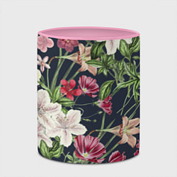 Кружка 3D Цветы Розовые, цвет: 3D-белый + розовый — фото 2