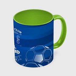 Кружка 3D Real Madrid FC 1, цвет: 3D-белый + светло-зеленый
