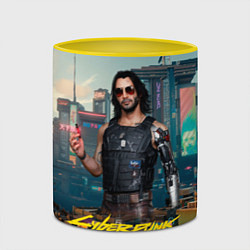 Кружка 3D Vi Cyberpunk2077, цвет: 3D-белый + желтый — фото 2