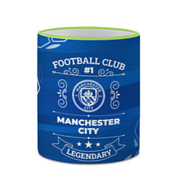 Кружка 3D Manchester City FC 1, цвет: 3D-светло-зеленый кант — фото 2