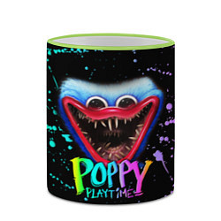 Кружка 3D POPPY PLAYTIME HAGGY WAGGY - ПОППИ ПЛЕЙТАЙМ краска, цвет: 3D-светло-зеленый кант — фото 2