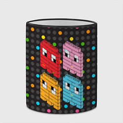 Кружка 3D Pac-man пиксели, цвет: 3D-черный кант — фото 2