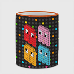 Кружка 3D Pac-man пиксели, цвет: 3D-оранжевый кант — фото 2