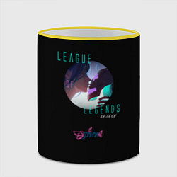 Кружка 3D Arcane: League of Legends Джинкс, цвет: 3D-желтый кант — фото 2