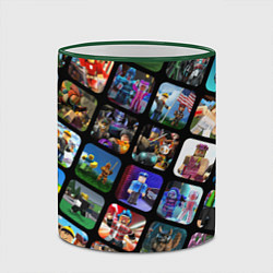 Кружка 3D ROBLOX СЮЖЕТЫ, цвет: 3D-зеленый кант — фото 2