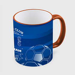 Кружка 3D Tottenham FC 1, цвет: 3D-оранжевый кант