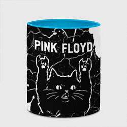 Кружка 3D Pink Floyd Rock Cat, цвет: 3D-белый + небесно-голубой — фото 2