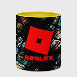 Кружка 3D ROBLOX СЮЖЕТЫ И ЛОГОТИП, цвет: 3D-белый + желтый — фото 2