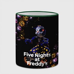 Кружка 3D Five Nights at Freddys Луна паттерн, цвет: 3D-зеленый кант — фото 2