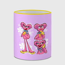 Кружка 3D РАЗНАЯ КИССИ МИССИ KISSY MISSY, цвет: 3D-желтый кант — фото 2