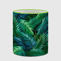 Кружка 3D Green plants pattern, цвет: 3D-светло-зеленый кант — фото 2