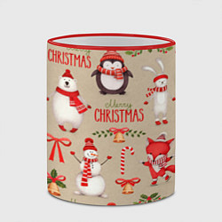Кружка 3D СЧАСТЛИВОГО РОЖДЕСТВА MERRY CHRISTMAS, цвет: 3D-красный кант — фото 2