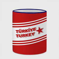 Кружка 3D Надпись Турция на турецком и английском языках, цвет: 3D-синий кант — фото 2