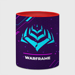 Кружка 3D Warframe Gaming Neon, цвет: 3D-белый + красный — фото 2